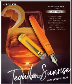 SAILOR Professional Gear Tequila Sunrise Fountain Pen Cocktail Series Orange 21K