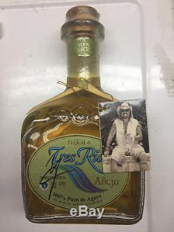 SIGNED VINCE NEIL Tres Rios Anejo Tequila 750 mL FULL SEALED Bottle MOTLEY CRUE