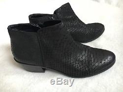 Sam Edelman Petty Leather Ankle Boot-black Tequila Snake, Women's Size 8.5 M