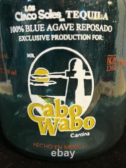 Sammy Hagar Cabo Wabo 1st Generation Blue Tequila Bottle Extremely Rare Version