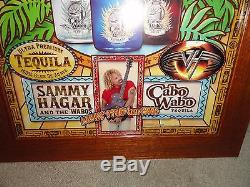 Sammy Hagar, Cabo Wabo Tequila, Livin It Up 2006, Oak & Glass Art Display, Rare