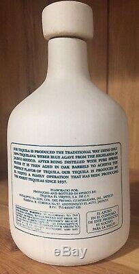 Sammy Hagar Original 1st Cabo Wabo Ceramic White Tequila Bottle Rare Gold Label