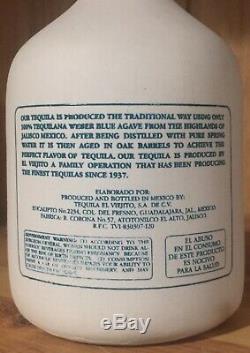 Sammy Hagar Original 1st Cabo Wabo Ceramic White Tequila Bottle Rare Gold Label