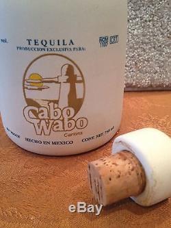 Sammy Hagar Original Cabo Wabo Ceramic White Tequila Bottle Extremely Rare