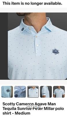Scotty Cameron Agave Man Tequila Sunrise Peter Millar polo shirt Large
