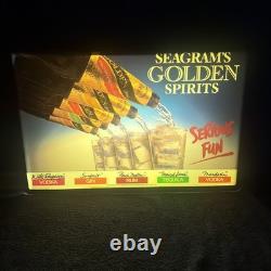 Seagrams Golden Spirits Light Up Sign Seagram's 21.5 X 14 Vodka Gin Tequila