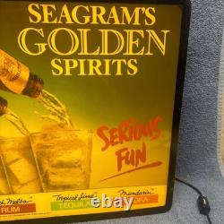 Seagrams Golden Spirits Light Up Sign Seagram's 21.5 X 14 Vodka Gin Tequila