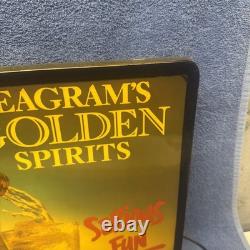 Seagrams Golden Spirits Light Up Sign Seagram's 21.5 X 14 Vodka Gin Tequila