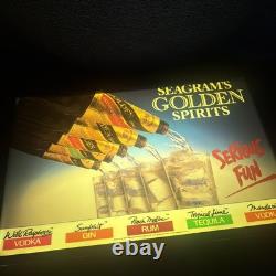 Seagrams Golden Spirits Light Up Sign Seagram's 21.5 X 14 Vodka Gin Tequila