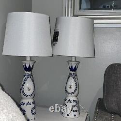 Set Of 2 Tequila Bottle Lamps Clase Azul Reposado With Bluetooth Color Bulb