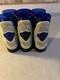 Set Of 6 Corralejo Reposado Tequila Cobalt Blue Embossed Tall Shot Glasses