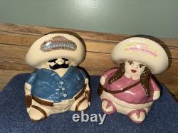 Set Of Tequila Decanters PANCHO PISTOLAS AND LA PRIMA DE PANCHO MEXICO. No Chips