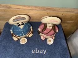 Set Of Tequila Decanters PANCHO PISTOLAS AND LA PRIMA DE PANCHO MEXICO. No Chips