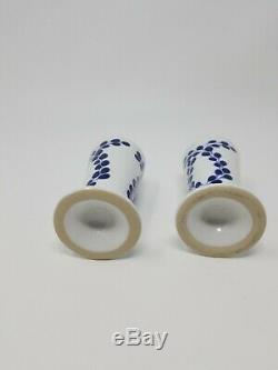 Set of 2 Clase Azul Hand Painted White Blue Tequila Snifter Shot Glass 4