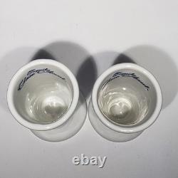 Set of 2 Clase Azul Tequila Ceramic Hand Painted Snifter Shot Glasses Mexico