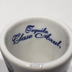 Set of 2 Clase Azul Tequila Ceramic Hand Painted Snifter Shot Glasses Mexico