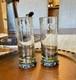 Set Of 2 Jan Barboglio Triple Zackshot Tequila Shot Glasses On Iron Base