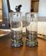 Set Of 2 Jan Barboglio Triple Zackshot Tequila Shot Glasses On Iron Base