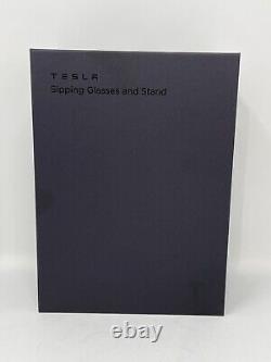 Set of 2 Tesla Sipping Glasses With Holder WHISKEY TEQUILA IN HAND