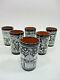Set Of 6 Tequila Shot Glass Hand-painted Clay Pottery Handmade Mexican Shooters