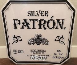 Silver Patron Tequila Neon Sign