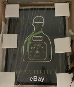 Silver Patron Tequila Simply Perfect Glass Light Up Sign