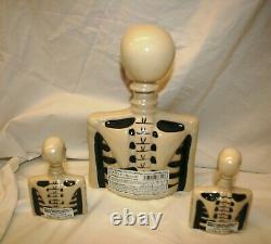 Skelly Azulejos Agave Tequila Collectible Bottle Decanter Set 1 Opened