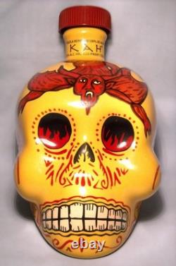 Skull Bottle Anfora Made In Mexico Empty KAH Tequila Bottle GREAT Condition