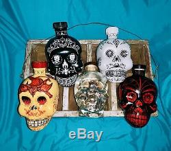 Skull Bottles 4 Rare Tequila (1 banned) Crystal Skull Vodka Ultimate Collection