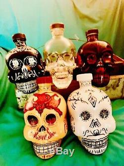 Skull Bottles 4 Rare Tequila (1 banned) Crystal Skull Vodka Ultimate Collection