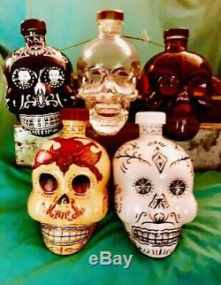 Skull Bottles 4 Rare Tequila (1 banned) Crystal Skull Vodka Ultimate Collection