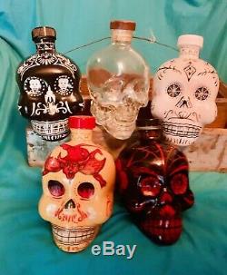 Skull Bottles 4 Rare Tequila (1 banned) Crystal Skull Vodka Ultimate Collection