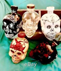 Skull Bottles 4 Rare Tequila (1 banned) Crystal Skull Vodka Ultimate Collection