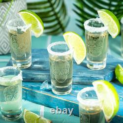 Skull Tequila Decanter Set Handmade Glass Skull Liquor Decanter with 6 Shot Gl