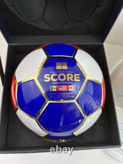 Soccer Ball SCORE Tequila Reposado Liquor Bottle 750 mL Red White Blue Empty