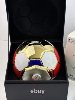 Soccer Ball SCORE Tequila Reposado Liquor Bottle 750 mL Red White Blue Empty