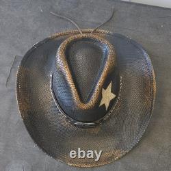 Stampede Hats Western Cowboy Hat Small Star American Flag Tequila Straw Black