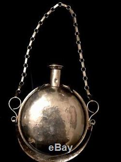 Sterling Silver Grape Flask Made In Mexico For Wine, Mezcal or Tequila