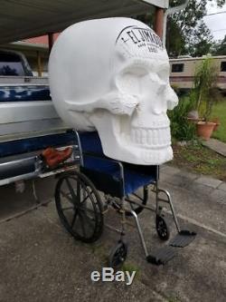 Super Large Skull El Jimador Alcohol Advertising Tequila. About 3 Foot Tall