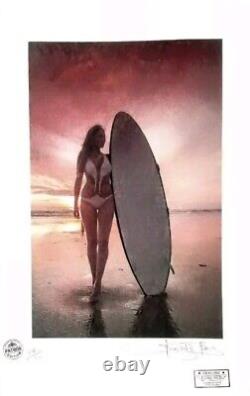 Surfer Girl at Sunset, Patron Tequila series, 22'x 15'x Signed Fairchild Paris
