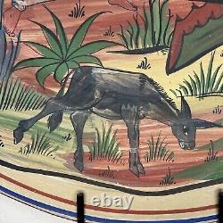 TEQUILA Agave Harvester EL TLACHIQUERO Mexican Pottery Wall Charger XL