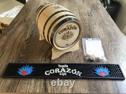 TEQUILA CORAZON NEW Thousand Oaks Barrel 5 Liter Barrel with Bar Mat