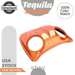 TEQUILA SUNRISE For Harley Razor, Chopped & King Tour Pack Dual 8'' Speaker Lids