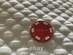 TESLA MOTOR POKER CHIP Case Included RARE, Not For Retail (Tequila / Elon)