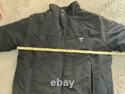TESLA Men's Black Full Zip Soft Shell Jacket Sz Large, Fleece Elon Tequila