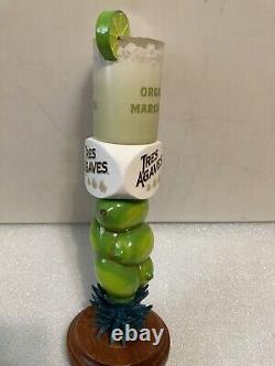 TRES AGAVE ORGANIC TEQUILA MARGARITA WithLIME draft tap handle. CALIFORNIA