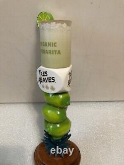 TRES AGAVE ORGANIC TEQUILA MARGARITA WithLIME draft tap handle. CALIFORNIA