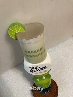 TRES AGAVE ORGANIC TEQUILA MARGARITA WithLIME draft tap handle. CALIFORNIA