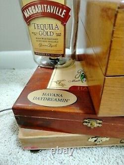 Table Lamp Havana DreaminStacked Cigar Boxes and Margaritaville Tequila Bottle