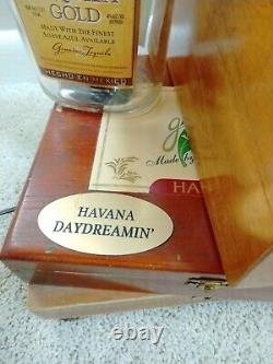 Table Lamp Havana DreaminStacked Cigar Boxes and Margaritaville Tequila Bottle